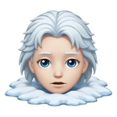 Frozen person dead in snow  sticker
