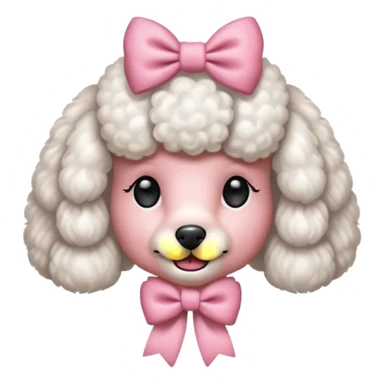 Poodle de laço sticker