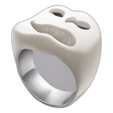 Bague pour les mains sur les dents sticker