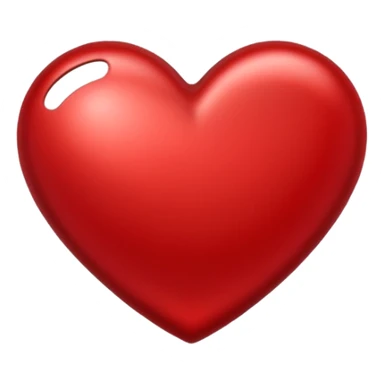 heart with a metallic red finish sticker