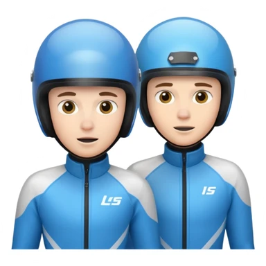 doubles olympic luge sticker