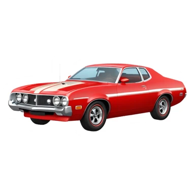 red ford torine from starsky and hutch sticker