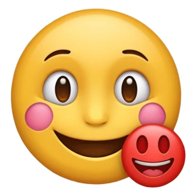 Emoji  rond  qui rougis  parce qu’il est timide. Pas de sourire  sticker