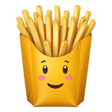 Porzione di patatine media confezione gialla sticker