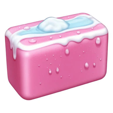 pink bar of soap with bubbles  sticker