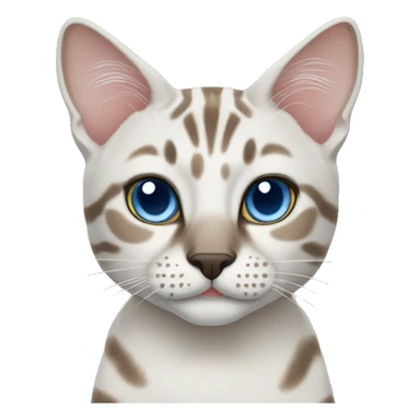 Snow bengal cat sticker