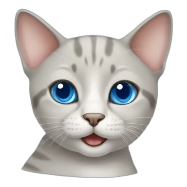 british short-hair cat with blue eyes thumbs up sticker
