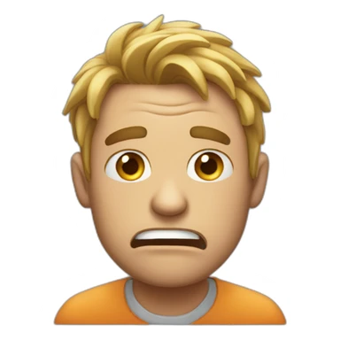 man pulling face down stressed out sticker