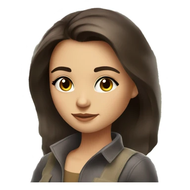 brunette girl with brown eyes with beautiful Ulitskaya holds 3 million dollars in cash in her hands sticker