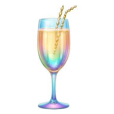 Sparkly glossy Pastel iridescent glass crystal glass cup cheers sticker