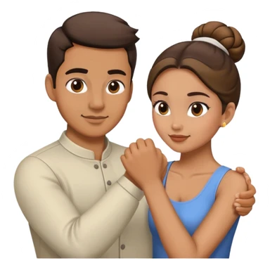 A guys slapping a women’s bun sticker