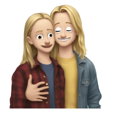 macaulay culkin kissing girl sticker