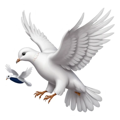 a dove flies with a letter in its paws sticker