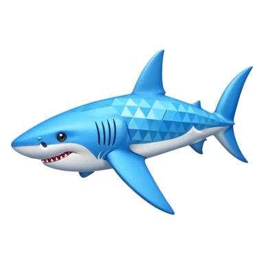 Tiburón con zapatos azules  sticker