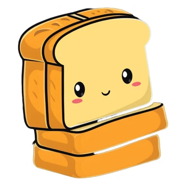 sliced loaf of sandwich bread sticker