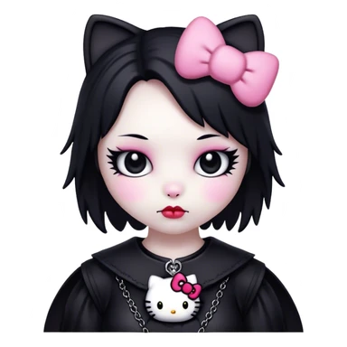  goth hello kitty sticker
