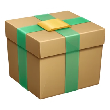 box wrapped in light green scotch tape sticker