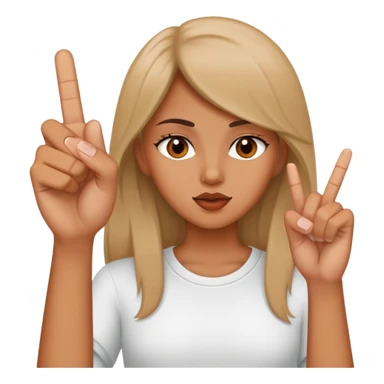 Girl with middle finger telling other girl to be quiet sticker