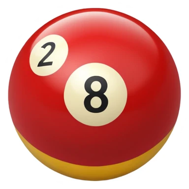 2 numbered billiard ball  sticker