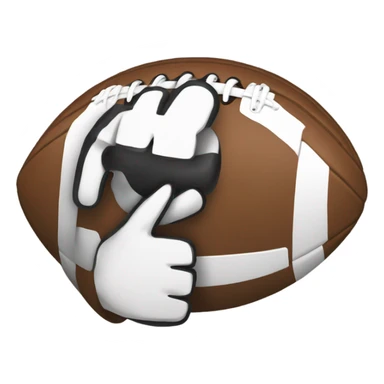 football with thumbs up  sticker
