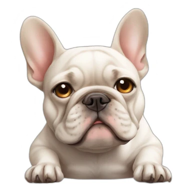 french bulldog who is tired of your shit sticker
