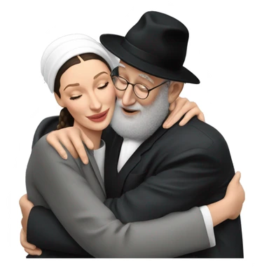 Realistic Bella hadid hugging Jewish Rabbi sticker