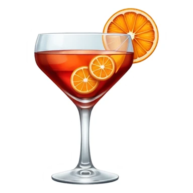 Mach mir einen Negroni Cocktail - wo nur eine Orangenscheibe im Glas zu sehen ist und kein Strohhalm  sticker