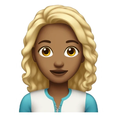 A lightskinned young woman sticker