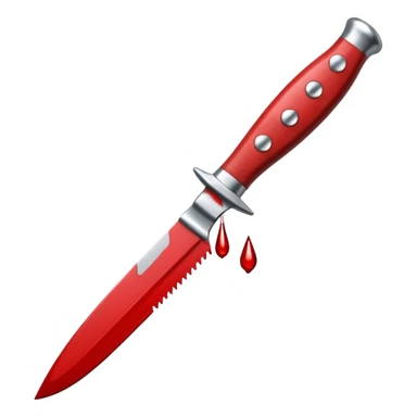 cuchillo con gotas de sangre sticker
