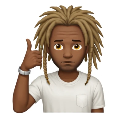 Thumbs down black skinned guys with dreads with his thumbs pointing down sticker