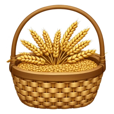 Wheat grain basket sticker