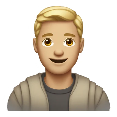 A man that’s gay and light skin brown hair big earrings and weird teeth sticker