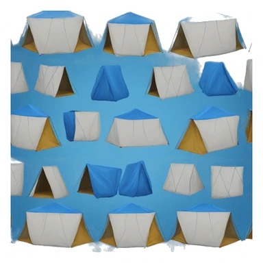 blue pop-up tent sticker