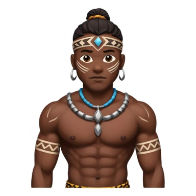 tribal black man sticker