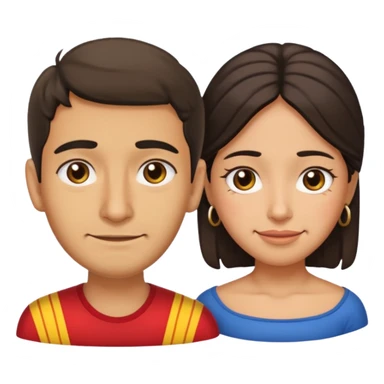 a happy and a sad spanish emoji sticker