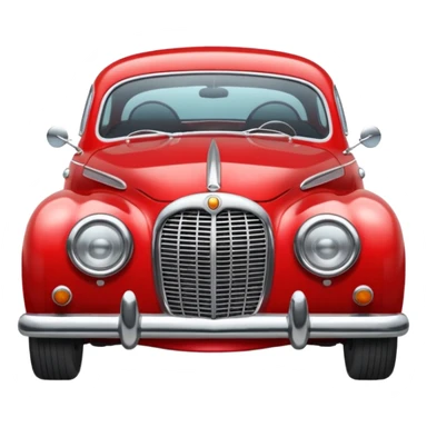 Illustrate a classic vintage car with chrome details & round headlights. sticker