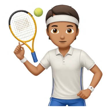 man playing tennis sticker