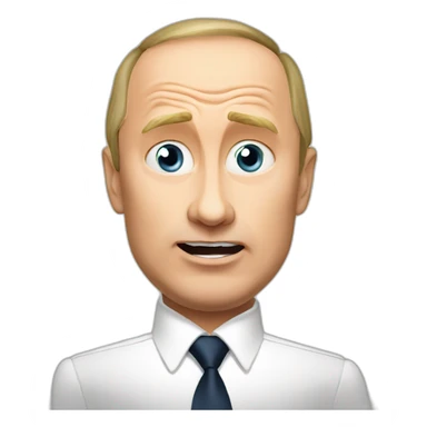 vladimir putin with surprised face sticker