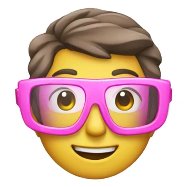 pink safety glasses sticker