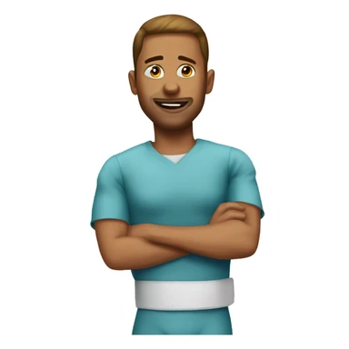 A emoji of the meme when knee surgery is tommorow sticker