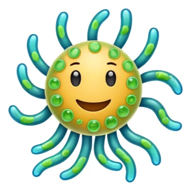 Happy bacteria sticker