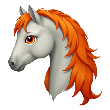 Sad fire horse emoji  sticker