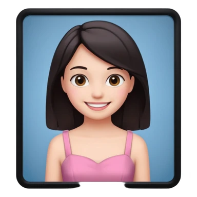 pink girly framed photo of a girl sticker