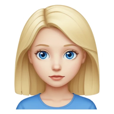 A ugly girl with a blonde hair sticker