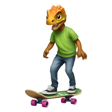 dinosauro su uno skateboard  sticker