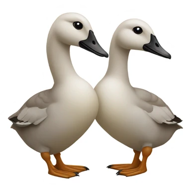Two geese hugging sticker