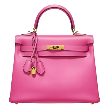 hermes kelly bright bubblegum pink bag gold hardware sticker