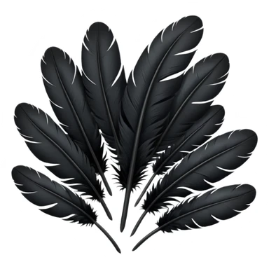 bundle of black feathers sticker