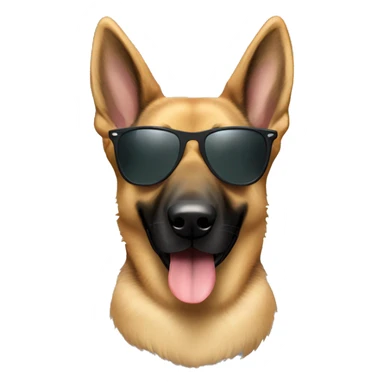 German shepard with raybans  sticker