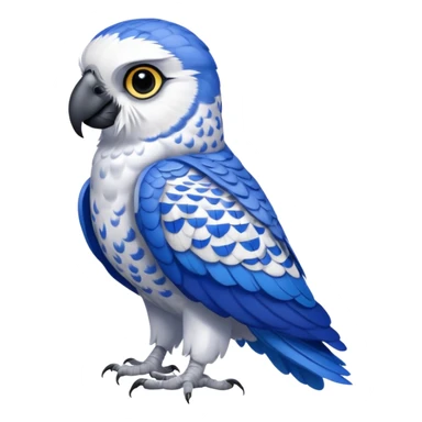 Gyrfalcon-Hyacinth-Macaw-Snowy-Owl-fusion-hybrid sticker